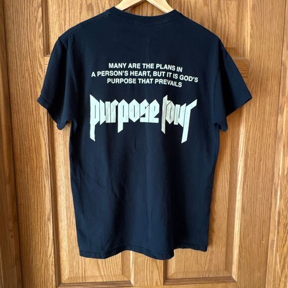 JUSTIN BIEBER Purpose Tour Faith Quote Black Graphic Tee - Picture 6 of 11